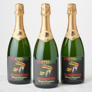 Étiquettes Pour Bouteilles De Vin Mousseux 19e juin célébrant la liberté noire 6 19 1865