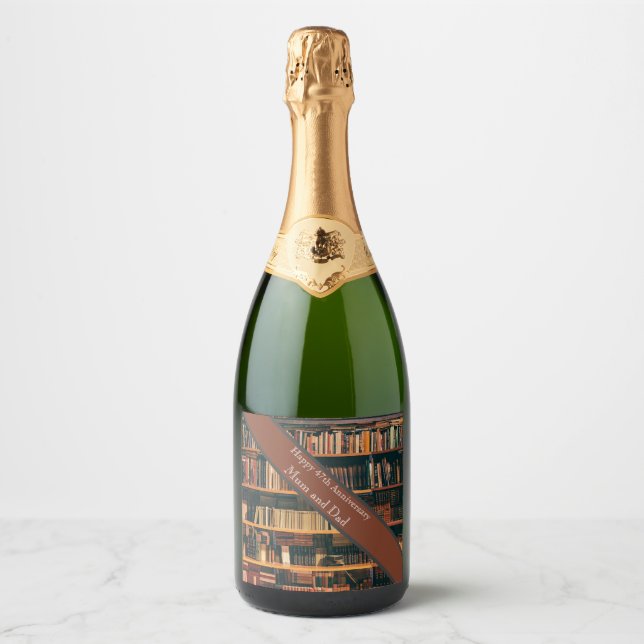 Étiquettes Pour Bouteilles De Vin Mousseux 47e anniversaire du Mariage (Devant)