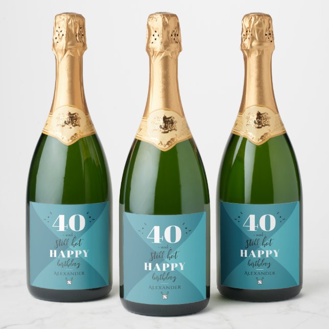 Étiquettes Pour Bouteilles De Vin Mousseux 4O et toujours chaud (Bouteilles)