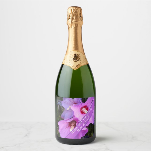 Étiquettes Pour Bouteilles De Vin Mousseux 72e anniversaire modifiable (Devant)