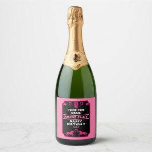 Étiquettes Pour Bouteilles De Vin Mousseux Anniversaire Équitation