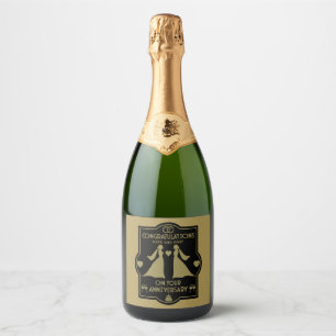 Étiquettes Pour Bouteilles De Vin Mousseux Anniversaire Mariage des filles gays