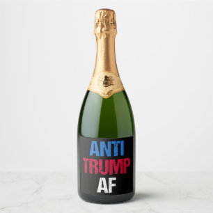 Étiquettes Pour Bouteilles De Vin Mousseux Anti-Trump AF I