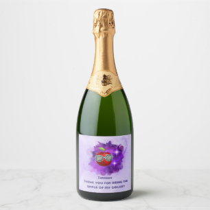 Étiquettes Pour Bouteilles De Vin Mousseux Apple dans la Galaxie de Thankful
