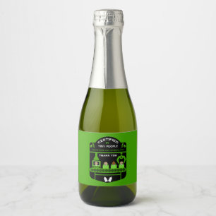 Étiquettes Pour Bouteilles De Vin Mousseux Appréciation obstétricienne Et Merci
