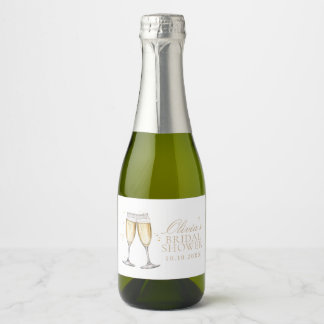 Étiquettes Pour Bouteilles De Vin Mousseux Assiettes en papier pour la fête prénuptiale Perle