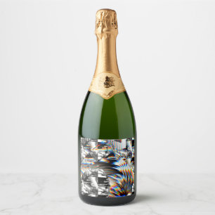 Étiquettes Pour Bouteilles De Vin Mousseux Attaque arc-en-ciel