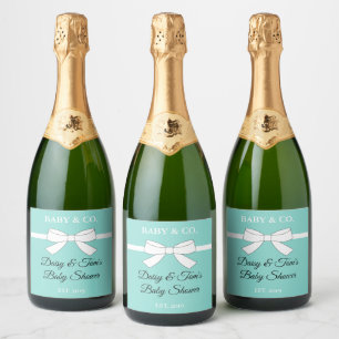 Étiquettes Pour Bouteilles De Vin Mousseux Baby Glam Sprinkle Douche Célébration Tiara Party