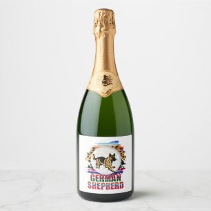 Étiquettes Pour Bouteilles De Vin Mousseux Berger allemand
