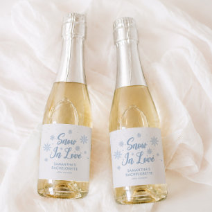 Étiquettes Pour Bouteilles De Vin Mousseux Blue Snow In Love Enterrement de Vie de Jeune Fill