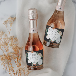 Étiquettes Pour Bouteilles De Vin Mousseux Boho Blooms Chevaux personnalisés à l'amour