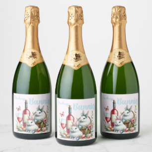 Étiquettes Pour Bouteilles De Vin Mousseux Boire des lapins Pâques