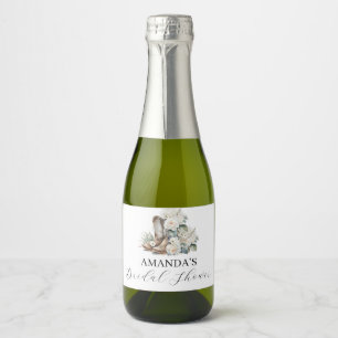 Étiquettes Pour Bouteilles De Vin Mousseux Bottes Florales Rustiques Enterrement de Vie de Je