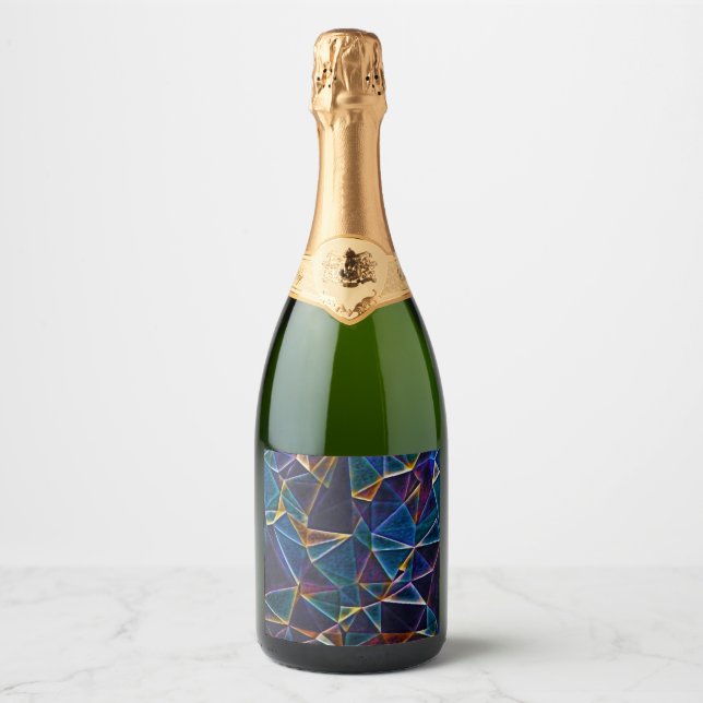 Étiquettes Pour Bouteilles De Vin Mousseux Bulles cassées (Devant)