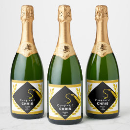 Étiquettes Pour Bouteilles De Vin Mousseux Cadeau de la fête d'études collégiales