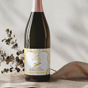 Étiquettes Pour Bouteilles De Vin Mousseux Cannoli Favor de Baby Shower Thème Italien avec Ru