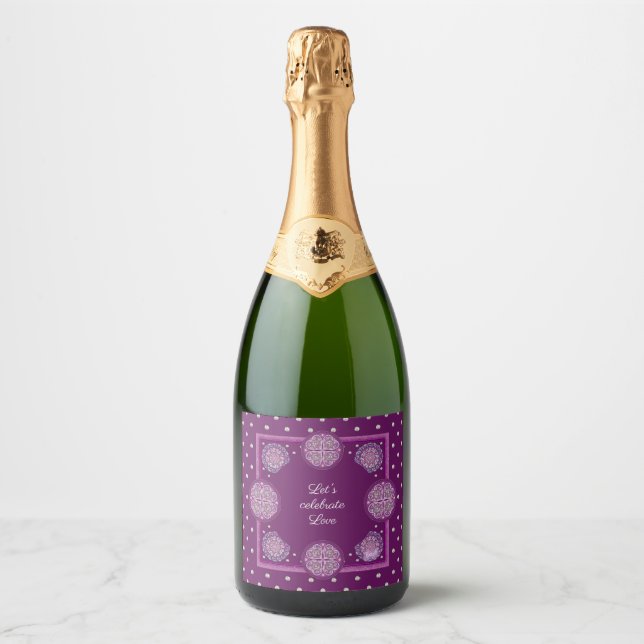 Étiquettes Pour Bouteilles De Vin Mousseux Cardinal Red Rosace (Devant)