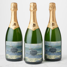 Étiquettes Pour Bouteilles De Vin Mousseux Célébration du thème nautique
