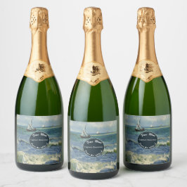 Étiquettes Pour Bouteilles De Vin Mousseux Célébration du thème nautique