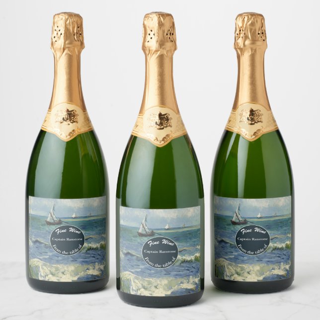 Étiquettes Pour Bouteilles De Vin Mousseux Célébration du thème nautique (Bouteilles)