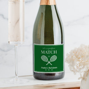Étiquettes Pour Bouteilles De Vin Mousseux C'est un match parfait Tennis Bachelorette