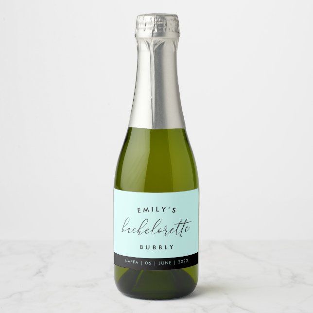 Étiquettes Pour Bouteilles De Vin Mousseux Champagne Bachelorette personnalisée (Devant)