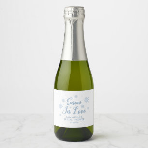 Étiquettes Pour Bouteilles De Vin Mousseux Champagne Mariage Hivernal Snow In Love