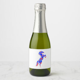 Étiquettes Pour Bouteilles De Vin Mousseux Cheval de saut