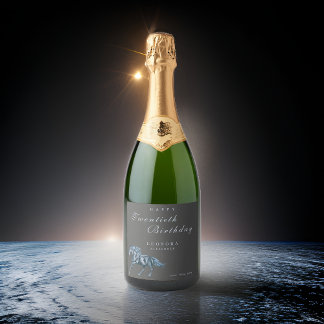 Étiquettes Pour Bouteilles De Vin Mousseux Cheval Mystique Aquarelle TOUTE Fête d'anniversair
