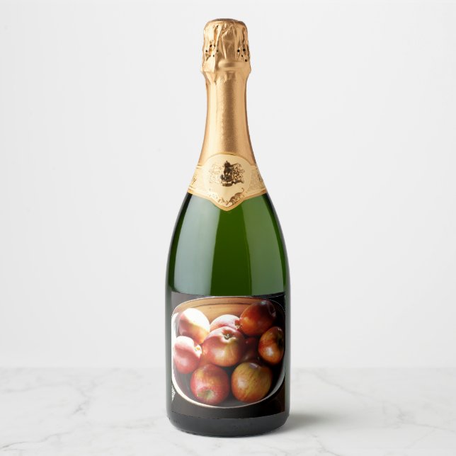 Étiquettes Pour Bouteilles De Vin Mousseux Choeur d'Apple (Devant)