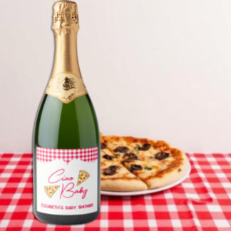 Étiquettes Pour Bouteilles De Vin Mousseux Ciao Baby Italian Baby Shower