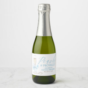 Étiquettes Pour Bouteilles De Vin Mousseux Collier de perles & Prosecco pour enterrement de v