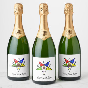 Étiquettes Pour Bouteilles De Vin Mousseux Commande de maçonnerie OES Eastern Star Sister