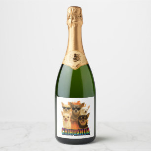 Étiquettes Pour Bouteilles De Vin Mousseux Copie Chihuahua