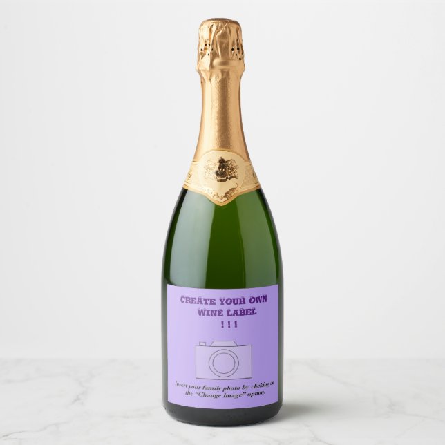 ÉTIQUETTES POUR BOUTEILLES DE VIN MOUSSEUX CREEZ VOS PROPRES CARTES! (Devant)