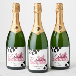 Étiquettes Pour Bouteilles De Vin Mousseux Dernier rodéo ballon police et impression vache, C