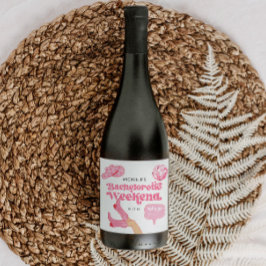 Étiquettes Pour Bouteilles De Vin Mousseux Dernière soirée de bachelorette de rodéo de disco