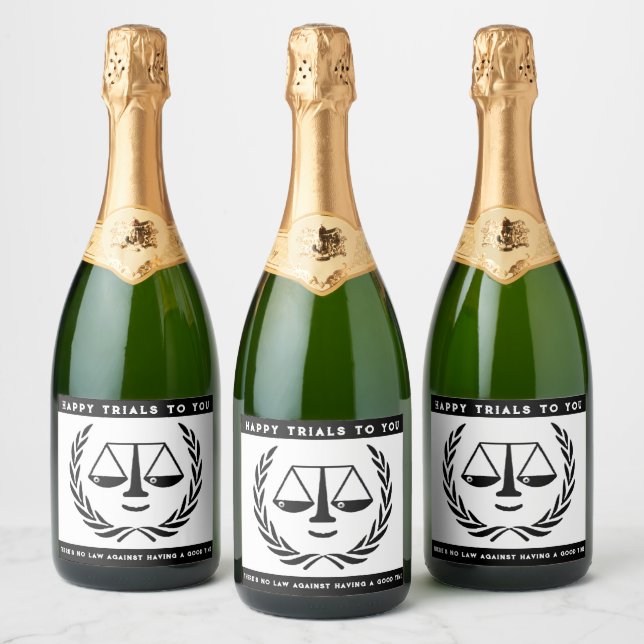 Étiquettes Pour Bouteilles De Vin Mousseux Diplôme d'études de droit (Bouteilles)