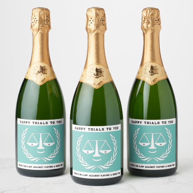 Étiquettes Pour Bouteilles De Vin Mousseux Diplôme d'études de droit (Bouteilles)