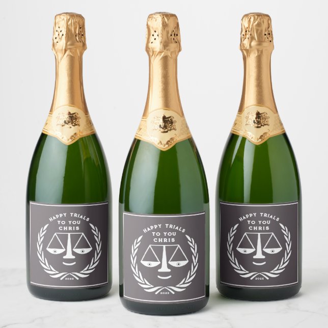 Étiquettes Pour Bouteilles De Vin Mousseux Diplôme d'études de droit (Bouteilles)