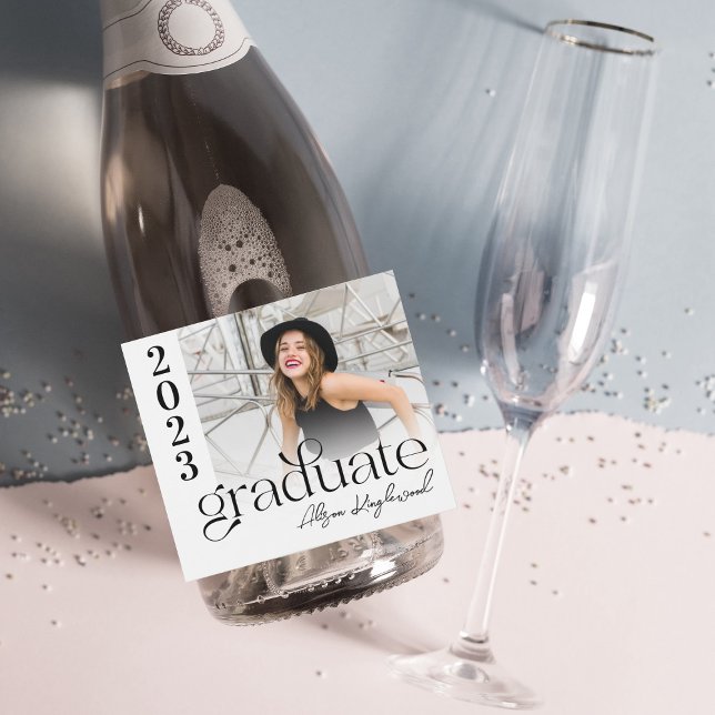 Étiquettes Pour Bouteilles De Vin Mousseux Diplôme Moderne et Élégant (Créateur téléchargé)