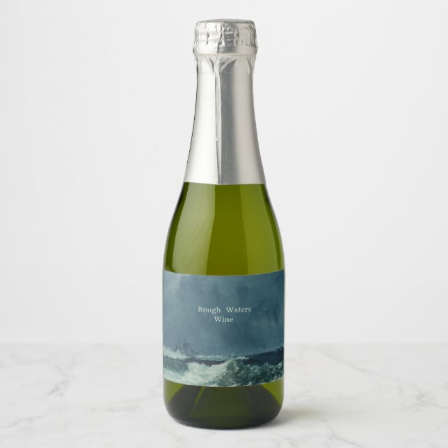 Étiquettes Pour Bouteilles De Vin Mousseux Eaux Brutes Nautiques (Devant)