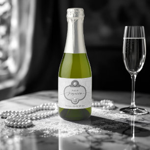 Étiquettes Pour Bouteilles De Vin Mousseux Élégant Chic Perles et Prosecco Enterrement de Vie