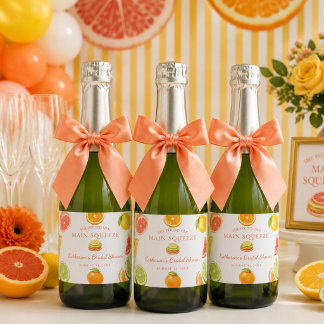 Étiquettes Pour Bouteilles De Vin Mousseux Elle a trouvé sa baby shower de mariage Citrus