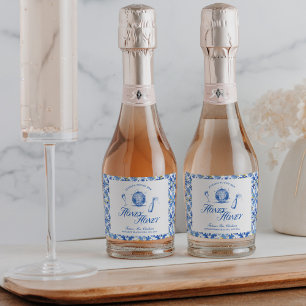 Étiquettes Pour Bouteilles De Vin Mousseux Elle A Trouvé Son Honey Honey Blue Greece Bachelor