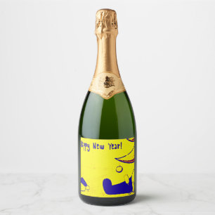 Étiquettes Pour Bouteilles De Vin Mousseux Ensemble de Étiquettes de nourriture et de boisson