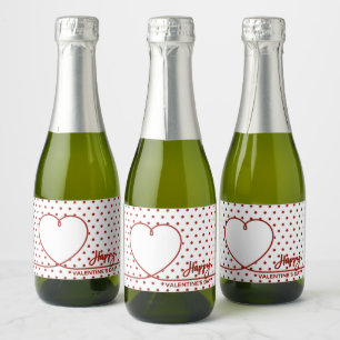 Étiquettes Pour Bouteilles De Vin Mousseux Ensemble de Étiquettes Heureuse Sainte-Valentin M