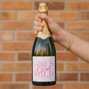 Étiquettes Pour Bouteilles De Vin Mousseux Enterrées de Vie de Jeune Fille Roses Filles Deven