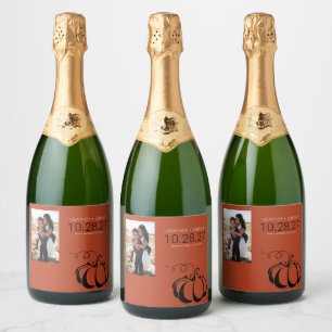 Étiquettes Pour Bouteilles De Vin Mousseux Épice citrouille