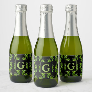 Étiquettes Pour Bouteilles De Vin Mousseux Étiquettes de boissons au vin de raisins verts